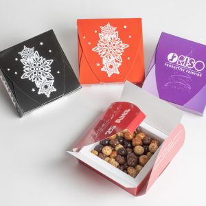 Boîte "Enveloppe" garnie de spécialités chocolatées